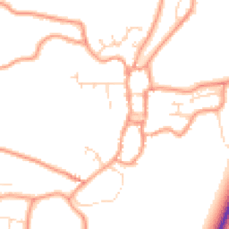 Daytime road noise heatmap for PE24 4DF