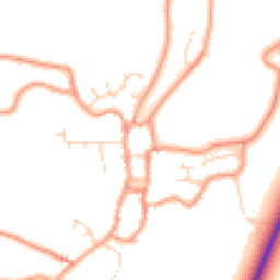 Daytime road noise heatmap for PE24 4EP