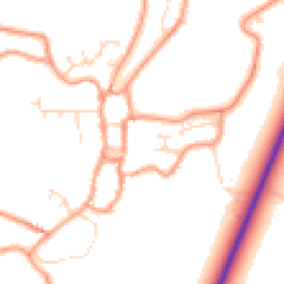 Daytime road noise heatmap for PE24 4FB