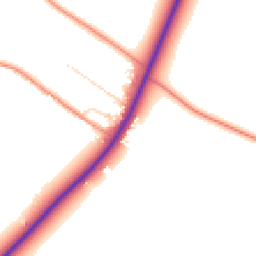 Daytime road noise heatmap for PE24 4HA