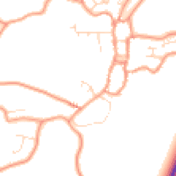 Daytime road noise heatmap for PE24 4LJ