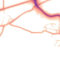 Daytime road noise heatmap for PE24 4TN