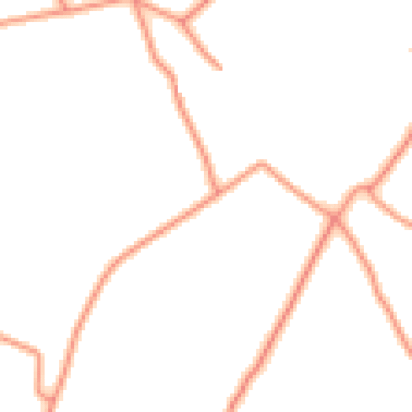 Daytime road noise heatmap for PE24 5AW