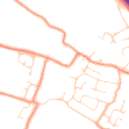Daytime road noise heatmap for PE24 5DZ