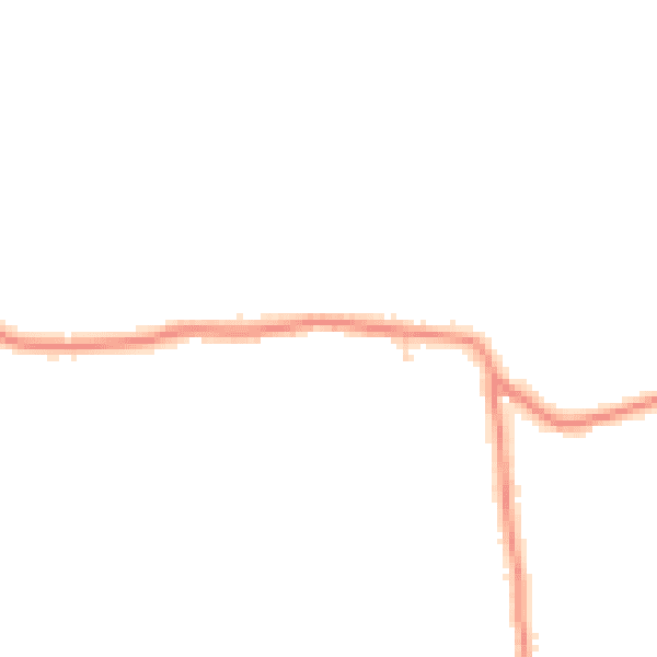 Daytime road noise heatmap for PE24 5HT
