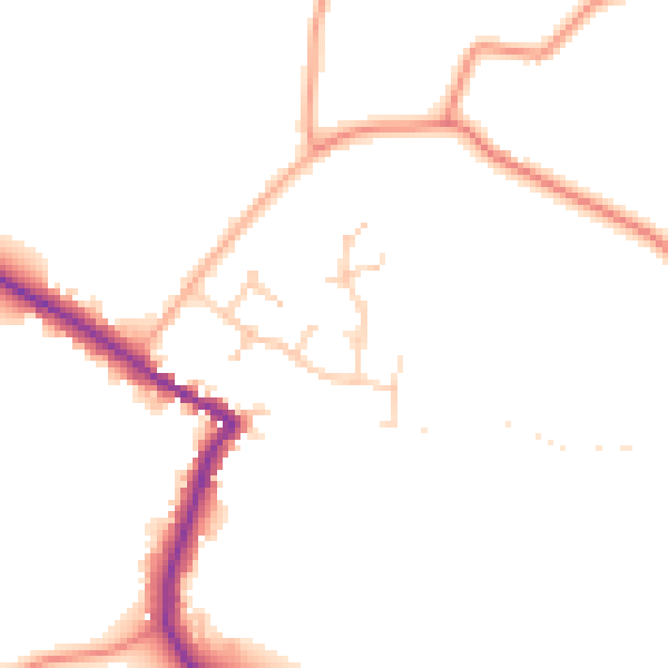 Daytime road noise heatmap for PE24 5NU