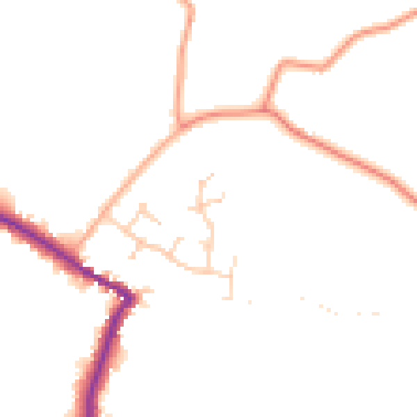 Daytime road noise heatmap for PE24 5NZ