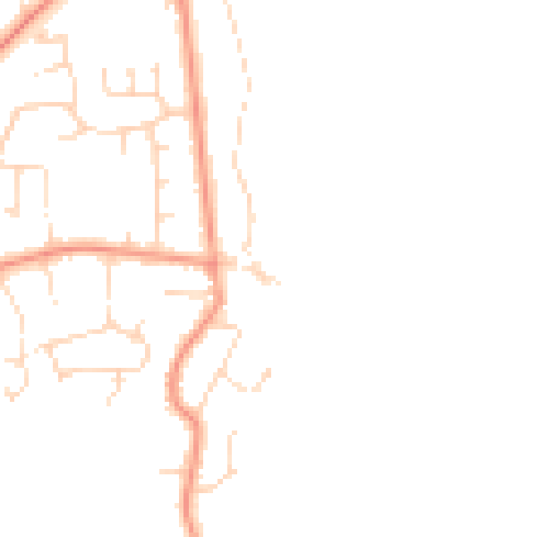 Daytime road noise heatmap for PE24 5TB