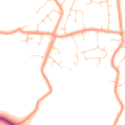 Daytime road noise heatmap for PE24 5WG