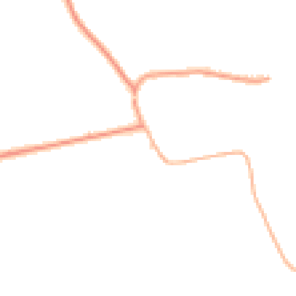 Daytime road noise heatmap for PE24 5XJ