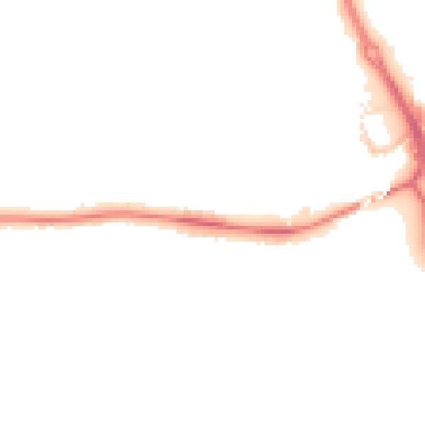 Night-time road noise heatmap for PE3 6BJ