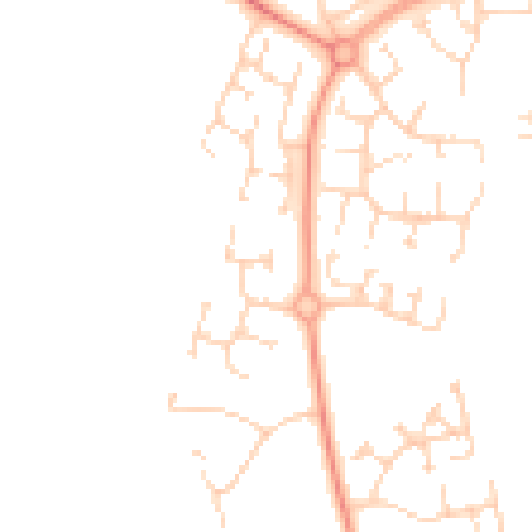 Daytime road noise heatmap for PE3 8LG