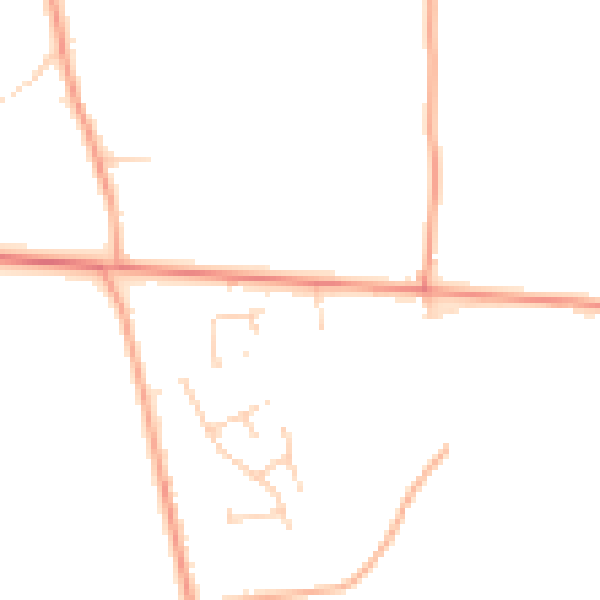 Daytime road noise heatmap for PE32 1AU