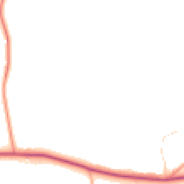 Daytime road noise heatmap for PE32 1LU
