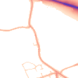 Daytime road noise heatmap for PE32 1TE