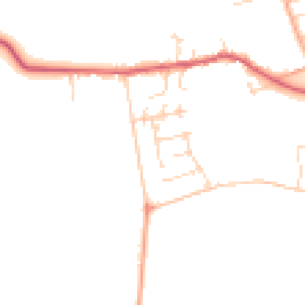 Daytime road noise heatmap for PE32 1UT