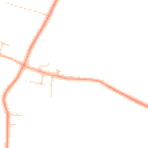 Daytime road noise heatmap for PE33 0AN
