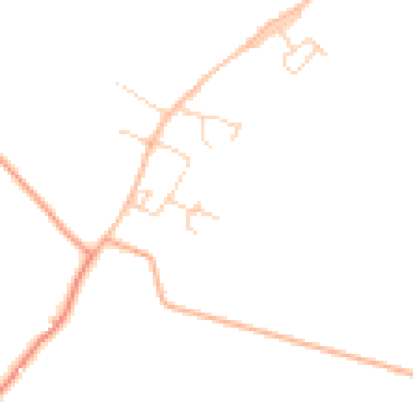 Daytime road noise heatmap for PE33 9HW