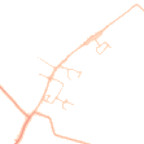 Daytime road noise heatmap for PE33 9JD