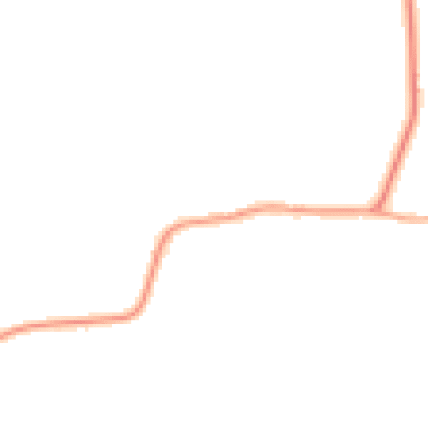 Daytime road noise heatmap for PE34 3AR