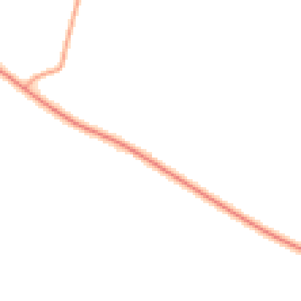 Daytime road noise heatmap for PE34 3BQ