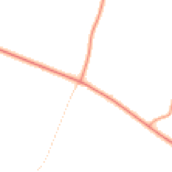 Daytime road noise heatmap for PE34 3BW