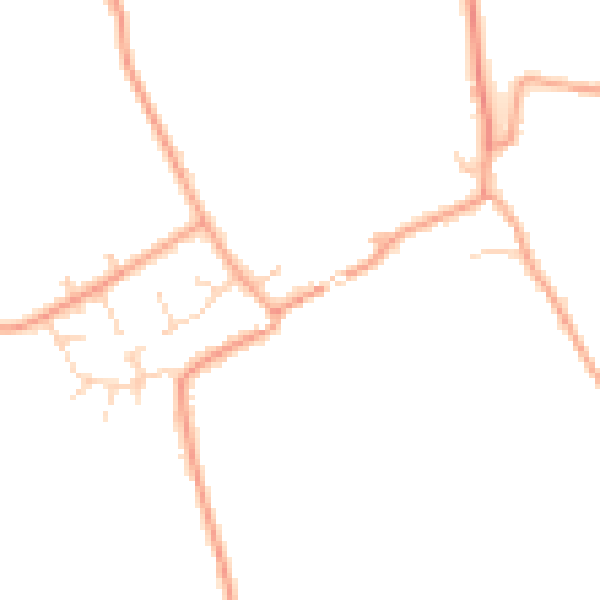 Daytime road noise heatmap for PE34 3DW