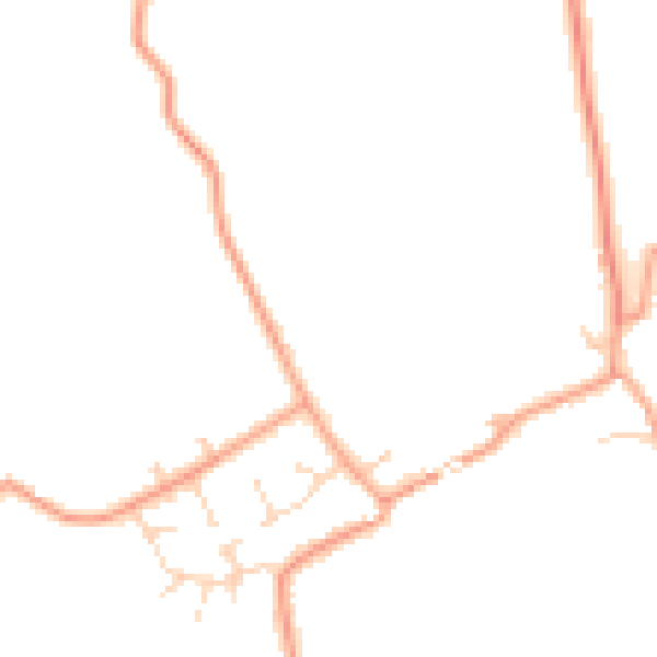 Daytime road noise heatmap for PE34 3DZ