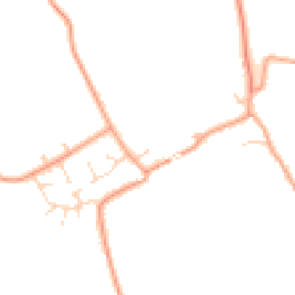 Daytime road noise heatmap for PE34 3FJ