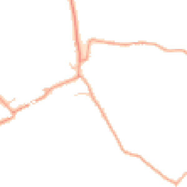 Daytime road noise heatmap for PE34 3HB