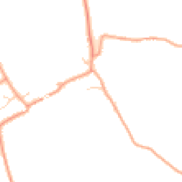 Daytime road noise heatmap for PE34 3HD