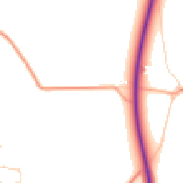 Daytime road noise heatmap for PE34 3HZ