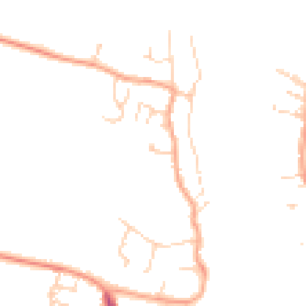 Daytime road noise heatmap for PE34 3JJ