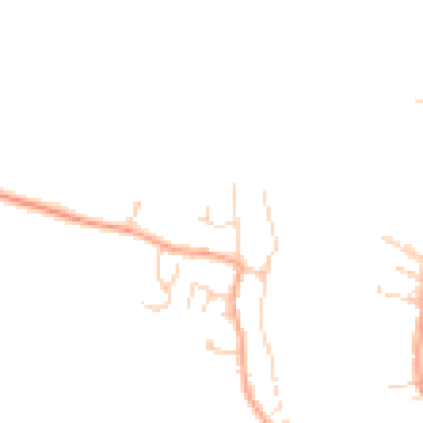 Daytime road noise heatmap for PE34 3LZ