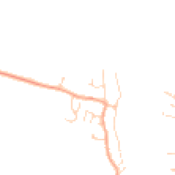 Daytime road noise heatmap for PE34 3NA