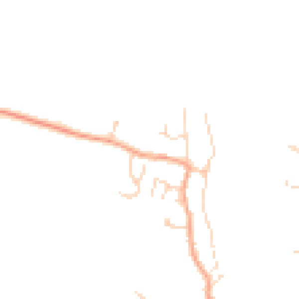 Daytime road noise heatmap for PE34 3NB