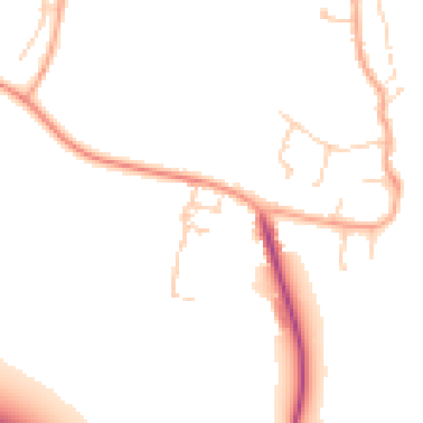 Daytime road noise heatmap for PE34 3NH