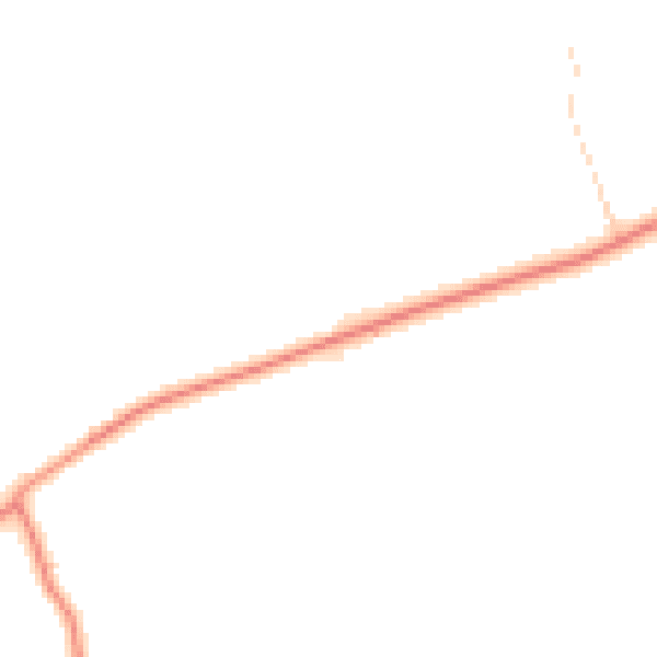 Daytime road noise heatmap for PE34 3NR