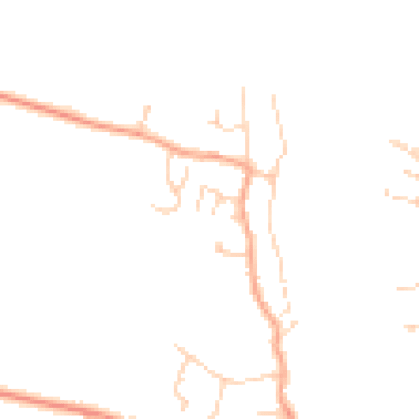 Daytime road noise heatmap for PE34 3PB