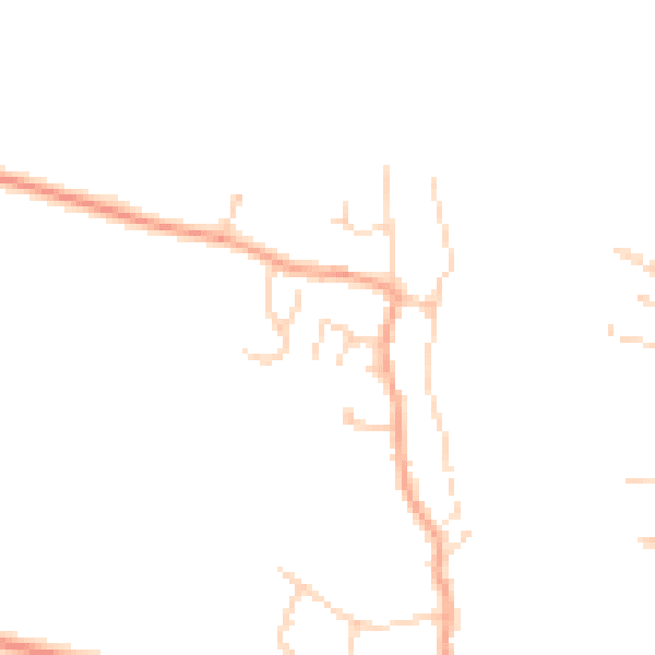 Daytime road noise heatmap for PE34 3PN