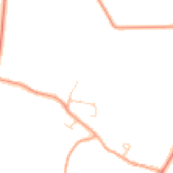 Daytime road noise heatmap for PE34 3QX