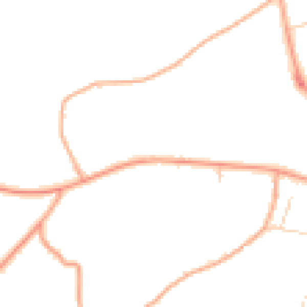 Daytime road noise heatmap for PE34 4AG