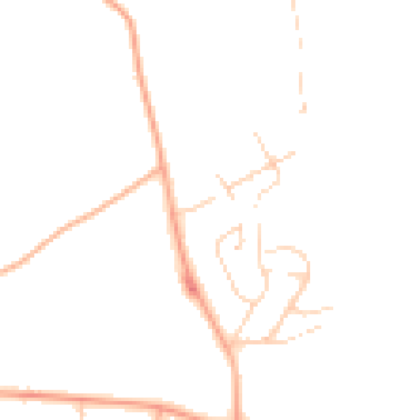Daytime road noise heatmap for PE34 4AU