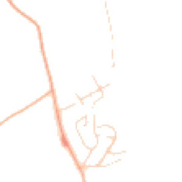 Daytime road noise heatmap for PE34 4BA