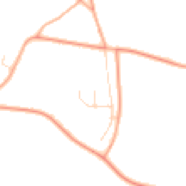 Daytime road noise heatmap for PE34 4BN