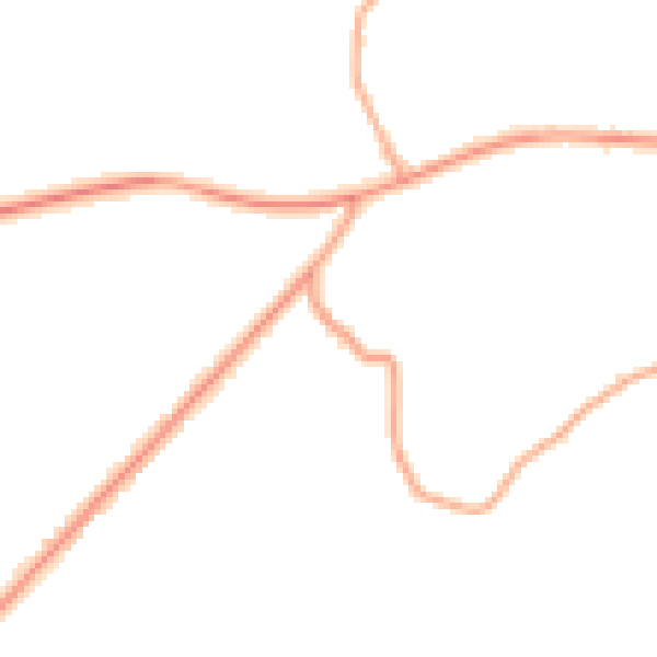 Daytime road noise heatmap for PE34 4DJ