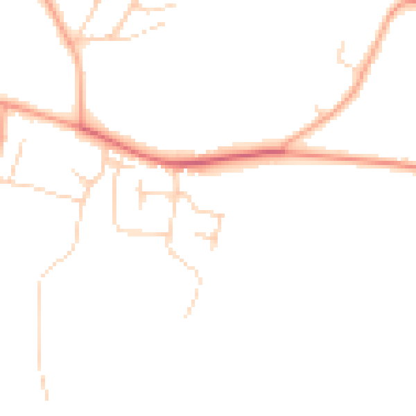 Daytime road noise heatmap for PE34 4EL