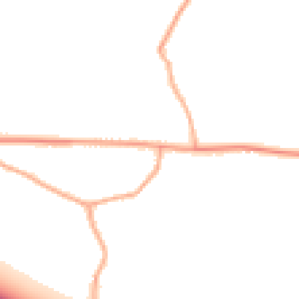 Daytime road noise heatmap for PE34 4HD