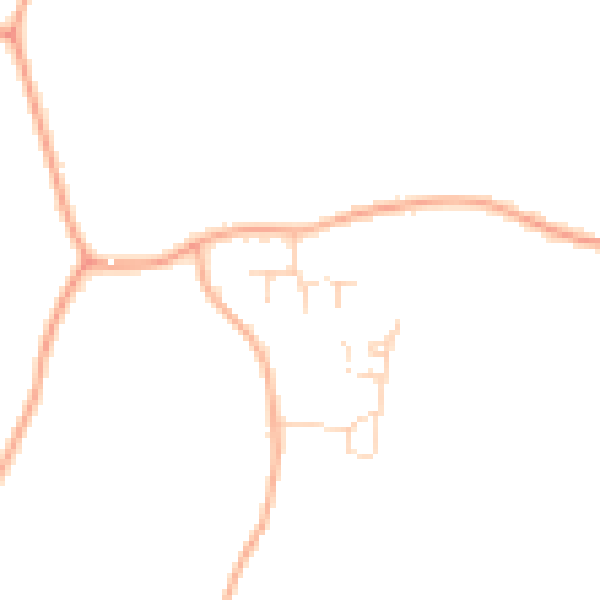 Daytime road noise heatmap for PE34 4LJ