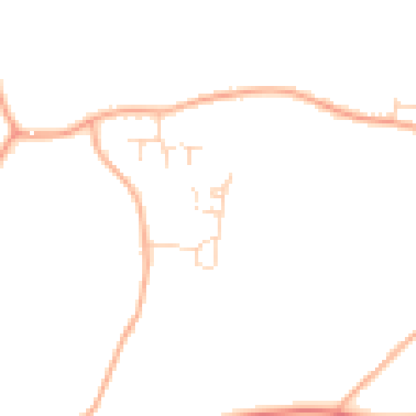 Daytime road noise heatmap for PE34 4LN